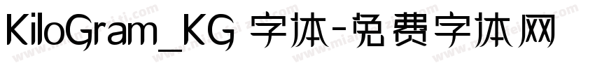 KiloGram_KG 字体字体转换